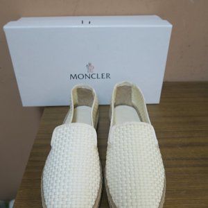 New NIB Authentic Moncler Josette Scarpa Flat Espadrille  Shoes Logo Size 7